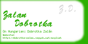 zalan dobrotka business card