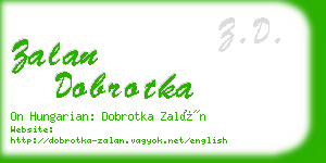 zalan dobrotka business card